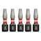 Milwaukee Tool SHOCKWAVE Impact Square Recess No. 2 Insert Bits (5 PK) 48-32-4605 - alternate 1