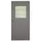 Ceco Half Glass Steel Door with Glass, 80 in H, 30 in W, 1 3/4 in Thick, 18-gauge, Type: 1 CHMD X HG26 68 X CYL-CE-18ga-WG - alternate 1
