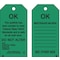 Brady Tag, Inspection, Heavy Duty Polyester, 5 3/4 in H x 3 in W, Black on Green, Rectangle, 10 PK 86452 - alternate 1
