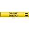 Brady Pipe Marker, Chlorine, Yl, 1-1/2 to2-3/8 In 4025-B - alternate 1