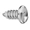 Tamper-Pruf Screws Tamper Resistant Screw, 1-1/4 in, Plain Finish, 18-8 Stainless Steel, Round Head One-Way Drive 151396 - alternate 1