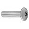 Tamper-Pruf Screws 1/4"-20 x 1/2 in Torx Button Tamper Resistant Screw, Plain Finish, 18-8 Stainless Steel, 25 PK 91240 - alternate 1