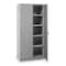 Lyon Shelving Storage Cabinet, 82 in H, 36 in W, 21 in D, Swing, Padlock Hasp, Gray, 4 Shelves, 0 Drawers DD1114 - alternate 1