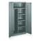 Lyon Combo Wardrobe Storage Cabinet, 82 in H, 36 in W, 24 in D, Swing, Padlock Hasp, Gray, 4 Shelves DD1121 - alternate 3