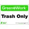 Zing Green at Work, Trash Only, 10 in W x 7 in H, Horizontal Rectangle, Plastic 1068S - alternate 1
