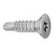 Tamper-Pruf Screws Tamper Resistant Screw, 2 in, Zinc Plated Finish, Steel, Flat Head Torx Drive, 50 PK 490635 - alternate 1