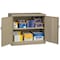 Tennsco Shelving Storage Cabinet, 42 in H, 36 in W, 24 in D, Swing, Keyed, Sand, 2 Shelves, 0 Drawers 2442SU-SD - alternate 1