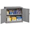 Tennsco Shelving Storage Cabinet, 42 in H, 48 in W, 24 in D, Swing, Keyed, Medium Gray, 2 Shelves, 0 Drawers J2442A-MGY - alternate 1