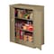 Tennsco Shelving Storage Cabinet, 42 in H, 36 in W, 18 in D, Swing, Keyed, Sand, 2 Shelves, 0 Drawers 4218DLX-SD - alternate 1