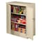 Tennsco Shelving Storage Cabinet, 42 in H, 36 in W, 24 in D, Swing, Keyed, Putty, 2 Shelves, 0 Drawers 2442PY - alternate 2