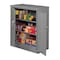 Tennsco Shelving Storage Cabinet, 42 in H, 36 in W, 18 in D, Swing, Keyed, Medium Gray, 2 Shelves, 0 Drawers 4218DLX-MGY - alternate 1
