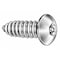 Tamper-Pruf Screws Tamper Resistant Screw, 3/4 in, Plain Finish, 18-8 Stainless Steel, Button Head Torx Drive, 25 PK 31470 - alternate 1