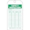 Zoro Select Tag, Safety, Polyester, 3 in H x 5 3/4 in W, White, Rectangle, 10 PK 5KR79 - alternate 2