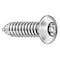 Tamper-Pruf Screws Tamper Resistant Screw, 1 in, Plain Finish, 18-8 Stainless Steel, Button Head Torx Drive, 25 PK 91410 - alternate 1