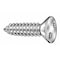 Tamper-Pruf Screws Tamper Resistant Screw, 1-1/2 in, Plain Finish, 18-8 Stainless Steel, Flat Head Spanner Drive 122200 - alternate 1