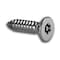 Tamper-Pruf Screws Tamper Resistant Screw, 1-1/2 in, Plain Finish, 18-8 Stainless Steel, Flat Head 25 PK 51600 - alternate 1