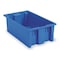 Akro-Mils Stack & Nest Storage Container, 9 gal, 19-1/2 in L x 15-1/2 in W x 10 in H, Blue 35190BLUE - alternate 1