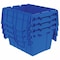 Akro-Mils 17 gal Container with Attached Lid, Blue, Plastic, Steel Hinge 39170BLUE - alternate 2