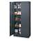 Zoro Select Shelving Storage Cabinet, 78 in H, 36 in W, 18 in D, Swing, Keyed, Gray, 4 Shelves, 0 Drawers 1UFE2 - alternate 1