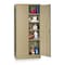 Zoro Select Shelving Storage Cabinet, 78 in H, 36 in W, 24 in D, Swing, Keyed, Tan, 4 Shelves, 0 Drawers 1UFE3 - alternate 1