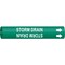 Brady Pipe Marker, Storm Drain, Green, 4 to 6 In 4132-D - alternate 1