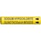 Brady Pipe Marker, Sodium Hypochlorite, Yellow, 4124-C 4124-C - alternate 1
