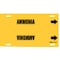 Brady Pipe Marker, Ammonia, Yellow, 10 to 15 In 4005-H - alternate 1