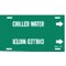 Brady Pipe Marker, Chilled Water, Grn, 10 to15 In 4022-H - alternate 1
