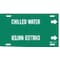 Brady Pipe Marker, Chilled Water, Gn, 6to7-7/8 In 4022-F - alternate 1