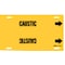Brady Pipe Marker, Caustic, Yellow, 10 to 15 In 4020-H - alternate 1