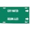 Brady Pipe Marker, City Water, Grn, 6 to 7-7/8 In 4028-F - alternate 1