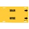 Brady Pipe Marker, Drain, Yellow, 10 to 15 In 4054-H - alternate 1