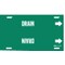 Brady Pipe Marker, Drain, Green, 8 to 9-7/8 In 4055-G - alternate 1