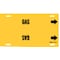 Brady Pipe Marker, Gas, Yellow, 8 to 9-7/8 In 4067-G - alternate 1