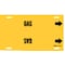 Brady Pipe Marker, Gas, Yellow, 10 to 15 In 4067-H - alternate 1