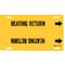 Brady Pipe Marker, Heating Return, Y, 8to9-7/8 In 4070-G - alternate 1