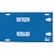 Brady Pipe Marker, Oxygen, Blue, 8 to 9-7/8 In 4107-G - alternate 1