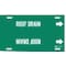 Brady Pipe Marker, Roof Drain, Grn, 8 to 9-7/8 In 4121-G - alternate 1