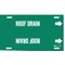 Brady Pipe Marker, Roof Drain, Green, 10 to 15 In 4121-H - alternate 1