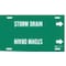 Brady Pipe Marker, Storm Drain, Grn, 6 to7-7/8 In 4132-F - alternate 1