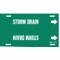 Brady Pipe Marker, Storm Drain, Grn, 8 to9-7/8 In 4132-G - alternate 1
