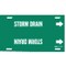 Brady Pipe Marker, Storm Drain, Grn, 10 to 15 In 4132-H - alternate 1
