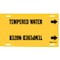 Brady Pipe Marker, Tempered Water, Y, 8to9-7/8 In 4140-G - alternate 1
