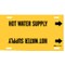 Brady Pipe Marker, Hot Water Supply, 6to7-7/8 In 4082-F - alternate 1