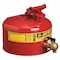 Justrite Type I Safety Can, Galvanized Steel, 2.5 gal, Bottom Mount Flow-Control Faucet, Flammables 7225140 - alternate 2