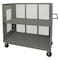 Zoro Select 14 ga. Steel 3 Sided Mesh Stock Cart 2000 lb. Capacity, 78-1/2"L x 36-3/8"W x 56-7/16"H 3ST-EX3672-1AS-95 - alternate 1