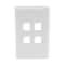 Hubbell Premise Wiring Faceplate, 4 Port IFP14W - alternate 1