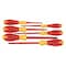 Wiha Insulated Screwdriver Set, Slotted/Phillips Tip, Alloy Steel with Cushion Grip, 6-Piece 32092 - alternate 1