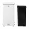 Rubbermaid Commercial Defender 6-1/2 gal Square Step-On Can, White, Foot Pedal, Steel, 12 in FGST12EPLWH - alternate 6