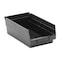 Quantum Storage Systems Shelf Storage Bin, Polypropylene, Black, 4 in H, 6 5/8 in W, 11 5/8 in L QSB102CO - alternate 1